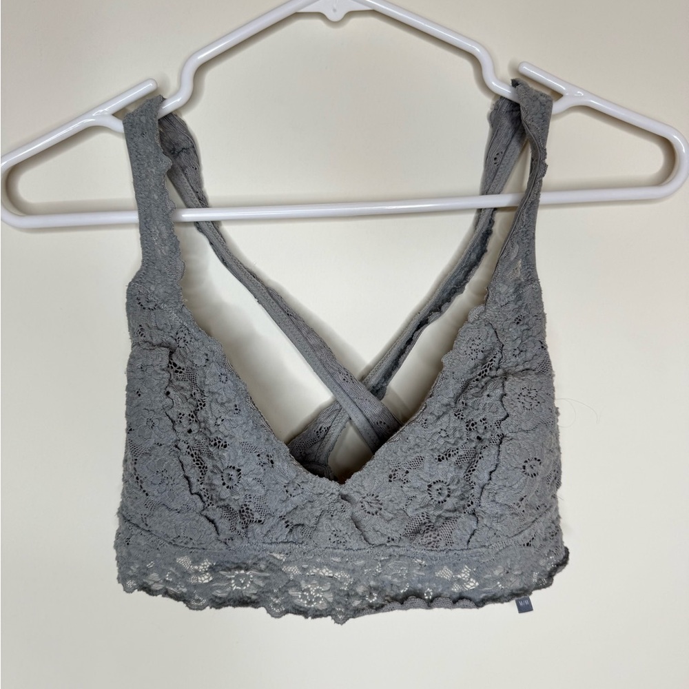 Aerie Gray Lace Bralette